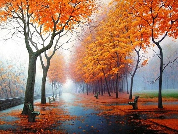 картина Осенняя аллея